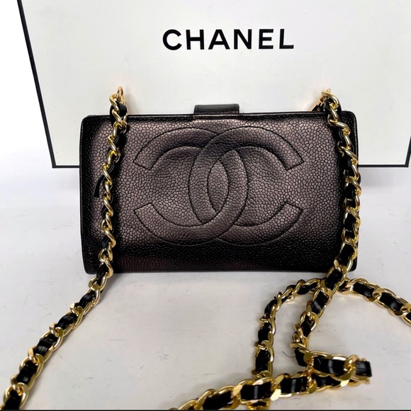 Chanel caviar leather wallet - Picture 1 of 11